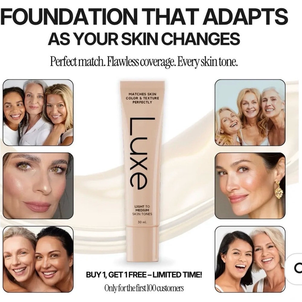 Luxe color changing foundation matches skin color perfect- for medium skin tones - Picture 8 of 16